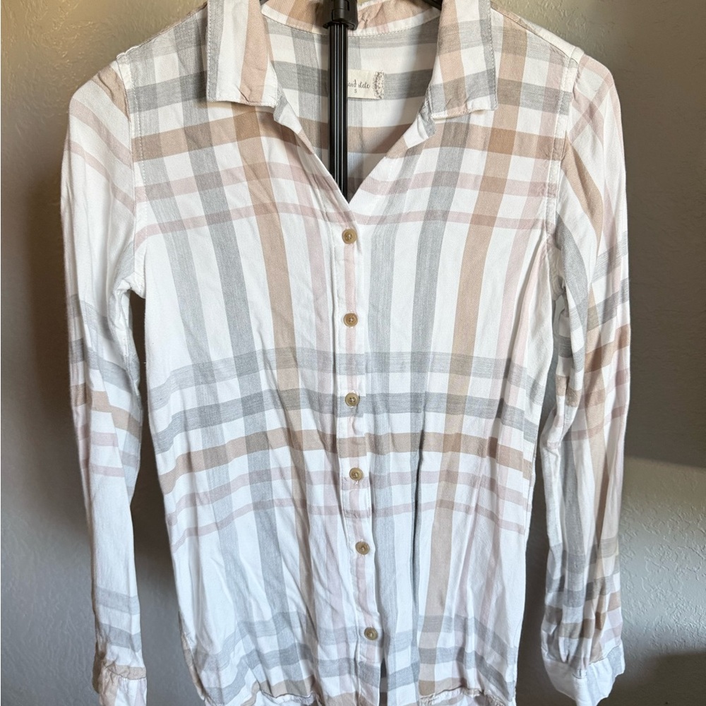 Altar’d State Plaid Button Up Blouse
